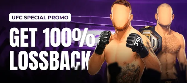 Banner promoție Rainbet Casino: UFC: 100% lossback